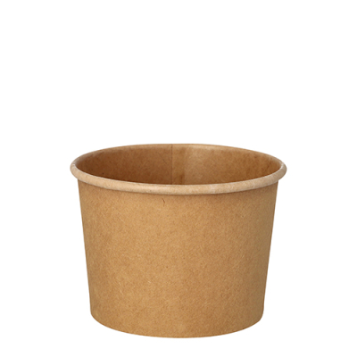 Papstar 25 Suppenbecher, Pappe rund 350 ml &Oslash; 9,8 cm x 7 cm braun