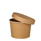 Papstar 25 Suppenbecher, Pappe rund 350 ml &Oslash; 9,8 cm x 7 cm braun