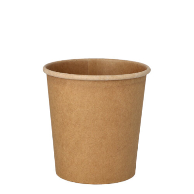 Papstar 25 Suppenbecher, Pappe rund 470 ml &Oslash; 9,8 cm x 10 cm braun