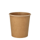 Papstar 25 Suppenbecher, Pappe rund 470 ml &Oslash; 9,8 cm x 10 cm braun