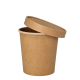 Papstar 25 Suppenbecher, Pappe rund 470 ml &Oslash; 9,8 cm x 10 cm braun