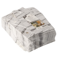 50 Pommes-Frites-Sch&uuml;tte, Pappe 4,3 cm x 14,5 cm x 11 cm &quot;Newsprint&quot; mit Klappdeckel