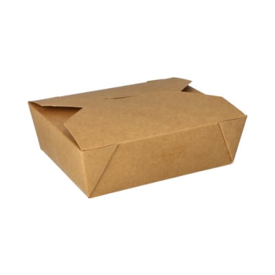 50 Lunchboxen, Pappe &quot;pure&quot; 1000 ml 5,5 cm x 13,5 cm x 16,8 cm braun