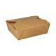 Papstar 50 Lunchboxen, Pappe &quot;pure&quot; 1000 ml 5,5 cm x 13,5 cm x 16,8 cm braun