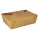 50 Lunchboxen, Pappe &quot;pure&quot; 2000 ml 6,4 cm x 14 cm x 19,7 cm braun