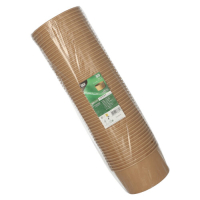 Papstar 50 Salatschalen, Pappe rund 1000 ml &Oslash; 15 cm &Acirc;&middot; 7,5 cm braun