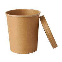 25 Suppenbecher, Pappe rund 940 ml &Oslash; 11,5 cm &Acirc;&middot; 13 cm braun