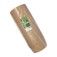 50 Salatschalen, Pappe rund 1300 ml &Oslash; 18,4 cm &Acirc;&middot; 7 cm braun