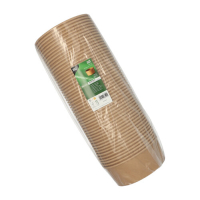 Papstar 50 Salatschalen, Pappe rund 1300 ml &Oslash; 18,4 cm &Acirc;&middot; 7 cm braun