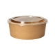 Papstar 50 Salatschalen, Pappe rund 1300 ml &Oslash; 18,4 cm x 7 cm braun