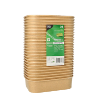 25 Verpackungsbecher, Pappe rechteckig 500 ml 4,1 cm x...