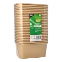 25 Verpackungsbecher, Pappe rechteckig 1000 ml 7,5 cm x...