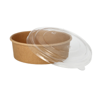 50 Salatschalen, Pappe rund 500 ml &Oslash; 15 cm x 4,6 cm braun