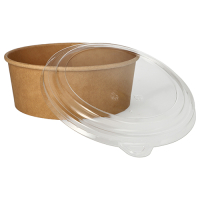 50 Salatschalen, Pappe rund 1300 ml &Oslash; 18,4 cm x 7 cm braun