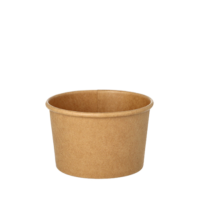 25 Suppenbecher, Pappe rund 230 ml &Oslash; 9,8 cm x 6 cm braun