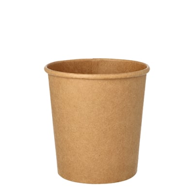 25 Suppenbecher, Pappe rund 470 ml &Oslash; 9,8 cm &Acirc;&middot; 10 cm braun