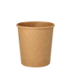 25 Suppenbecher, Pappe rund 470 ml &Oslash; 9,8 cm x 10 cm braun