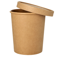 25 Suppenbecher, Pappe rund 940 ml &Oslash; 11,5 cm x 13 cm braun