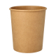 25 Suppenbecher, Pappe rund 940 ml &Oslash; 11,5 cm x 13 cm braun