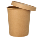 25 Suppenbecher, Pappe rund 940 ml &Oslash; 11,5 cm x 13 cm braun