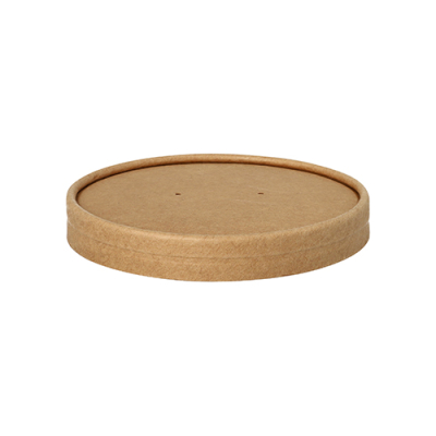 25 Deckel f&uuml;r Suppenbecher, Pappe rund &Oslash; 11,5 cm x 1,6 cm braun