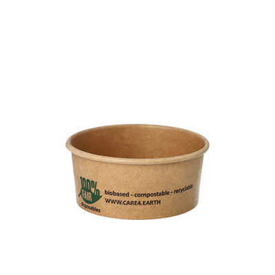 Papstar 25 Suppenbecher, Pappe rund 180 ml &Oslash; 9,8 cm x 4,9 cm braun