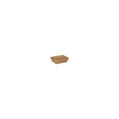 50 Snacktrays, Pappe &quot;pure&quot; 3,5 cm x 7 cm x 9 cm braun