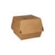 80 Burgerboxen, Pappe 7,8 cm x 9 cm x 9 cm braun &quot;100% Fair&quot;