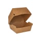 Papstar 80 Burgerboxen, Pappe 7,8 cm x 9 cm x 9 cm braun &quot;100% Fair&quot;