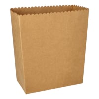 Papstar 50 Popcorn-Boxen Pappe &quot;pure&quot; eckig 2400 ml 19,2 cm x 15,8 cm x 8 cm braun gro&szlig;