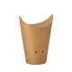 Papstar 50 Pommes-Frites-Sch&uuml;tte, Pappe rund &Oslash; 6 cm x 14 cm braun klein