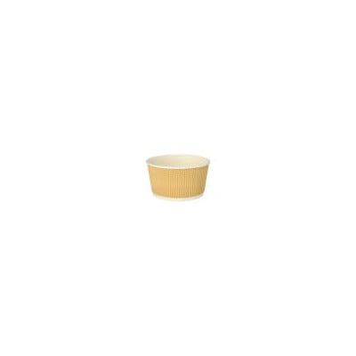 25 Suppenbecher, Pappe rund 720 ml &Oslash; 13,5 cm &Acirc;&middot; 7,3 cm braun/weiss Ripple Wall