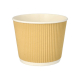 Papstar 25 Suppenbecher, Pappe rund 998 ml &Oslash; 13,5 cm x 10,8 cm braun/weiss Ripple Wall
