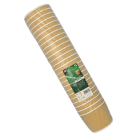 Papstar 25 Suppenbecher, Pappe rund 520 ml &Oslash; 11 cm x 8,4 cm braun/weiss Ripple Wall