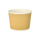 Papstar 25 Suppenbecher, Pappe rund 520 ml &Oslash; 11 cm x 8,4 cm braun/weiss Ripple Wall