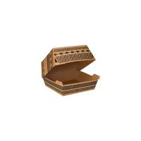 320 Burgerboxen, Pappe 7,8 cm x 11 cm x 11,5 cm braun...