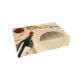 Papstar 5 Transport- und Catering-Kartons 8 cm x 36 cm x 25 cm &quot;Burgund&quot; mit Sichtfenster, einteilig