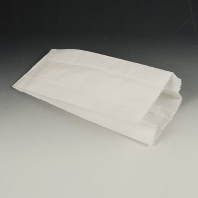 1000 Papierfaltenbeutel, Cellulose, gef&auml;delt 24 cm x 10 cm x 5 cm weiss F&uuml;llinhalt 0,75 kg