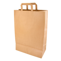 Papstar 50 Tragetaschen, Papier 44 cm x 32 cm x 17 cm braun mit Tragegriff