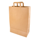 Papstar 50 Tragetaschen, Papier 44 cm x 32 cm x 17 cm braun mit Tragegriff