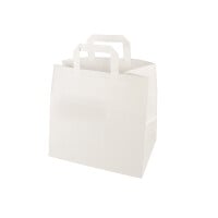 Papstar Tragetaschen, Papier 25 cm x 26 cm x 17 cm weiss...