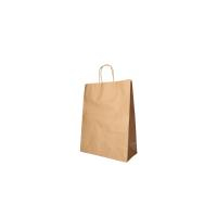 25 Tragetaschen, Papier 35 cm x 26 cm x 12 cm braun mit...