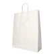 Papstar 25 Tragetaschen, Papier 40 cm x 32 cm x 12 cm weiss mit gedrehtem Tragegriff