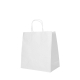 Papstar 25 Tragetaschen, Papier 27 cm x 32 cm x 21,5 cm weiss mit gedrehtem Tragegriff