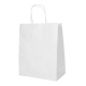 Papstar 25 Tragetaschen, Papier 44 cm x 32 cm x 17 cm weiss mit gedrehtem Tragegriff