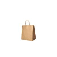 25 Tragetaschen, Papier 25 cm x 26 cm x 17 cm braun mit...