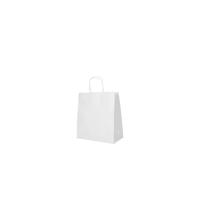 25 Tragetaschen, Papier 25 cm x 26 cm x 17 cm weiss mit...