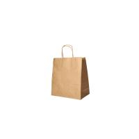 25 Tragetaschen, Papier 27 cm x 32 cm x 17 cm braun mit...