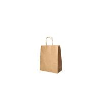 25 Tragetaschen, Papier 28 cm x 22 cm x 10 cm braun mit...