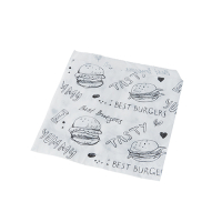 Papstar 1000 Hamburger-T&uuml;ten 13 cm x 13 cm weiss